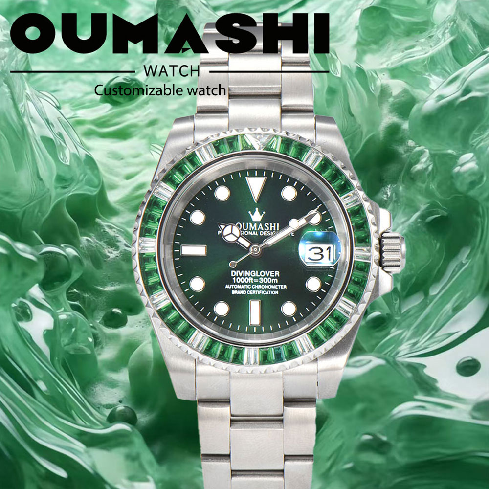 Glass Bed - 40mm Luxury Diving Men's Watch NH35
