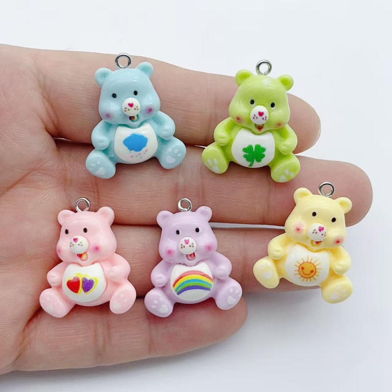 Resin - 10pcs cartoon animal charm pendant DIY