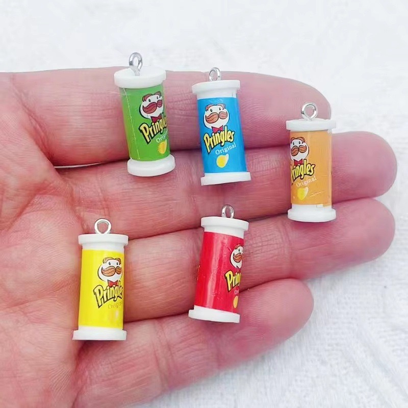 Resin - 10pcs Simulation 3D Bucket Potato Chips