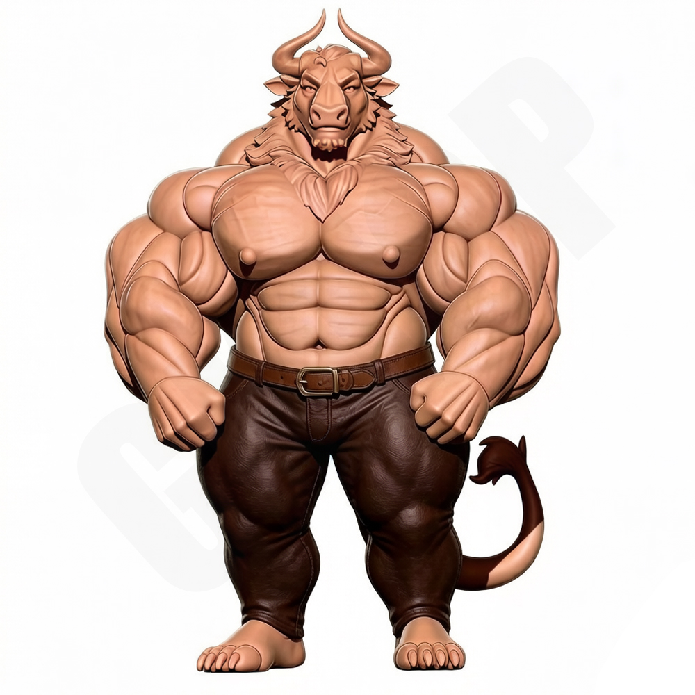 Resin Printer - Hunky Fitness Muscle Bull 1/24 Scale