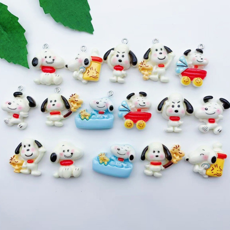 Resin - 12pcs resin cartoon dog pendant, DIY