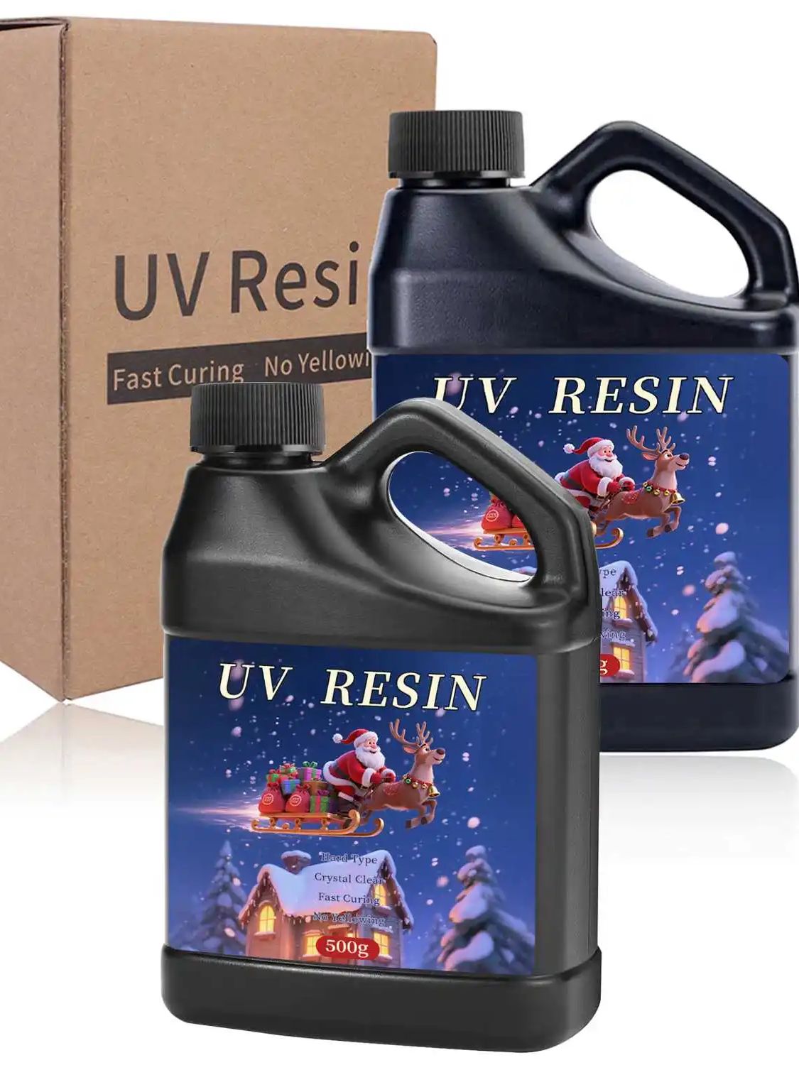 Uv Resin - 100-1000g Christmas Transparent UV Resin Hard