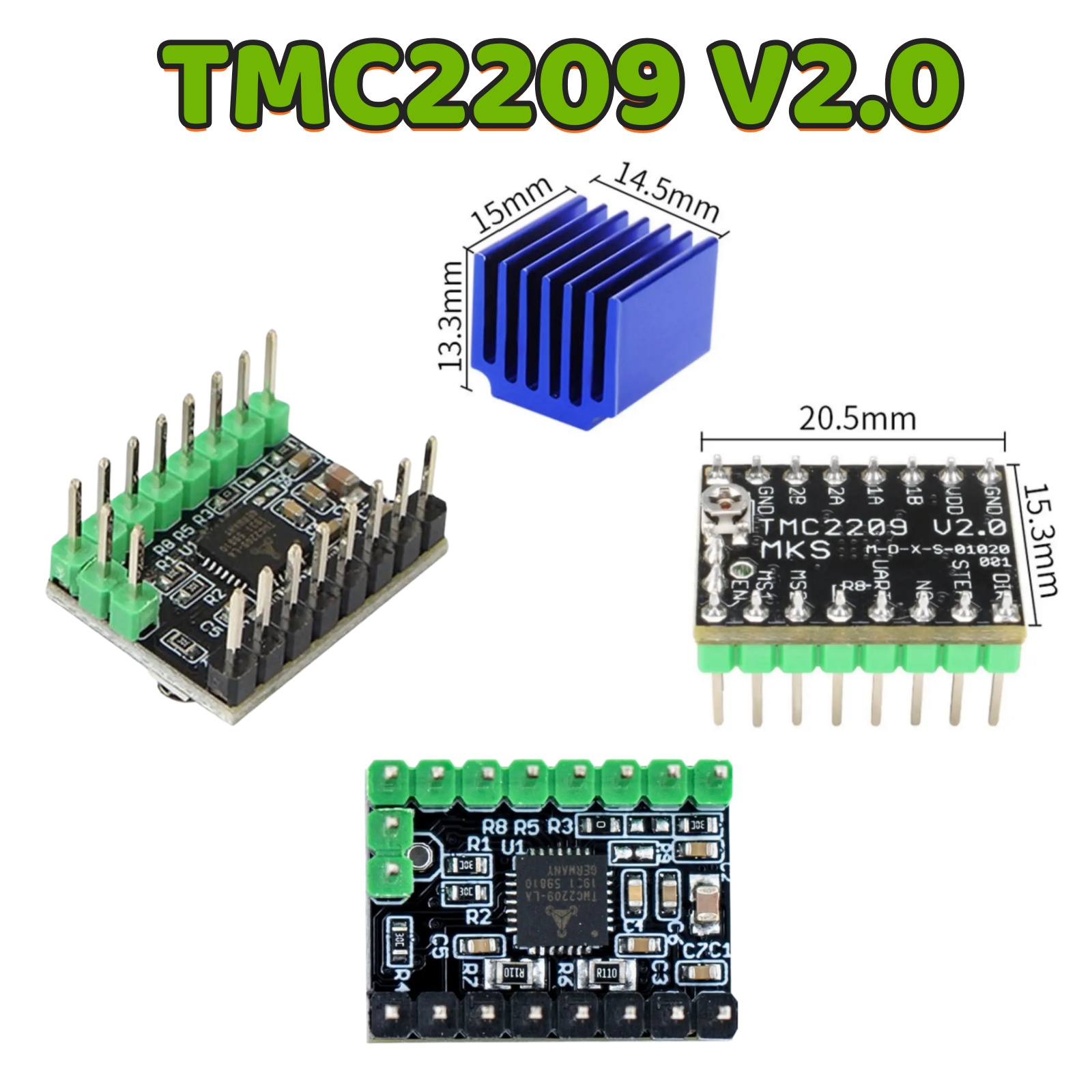Mks Sgen - MKS TMC2209 V2.0 Stepper Motor Driver