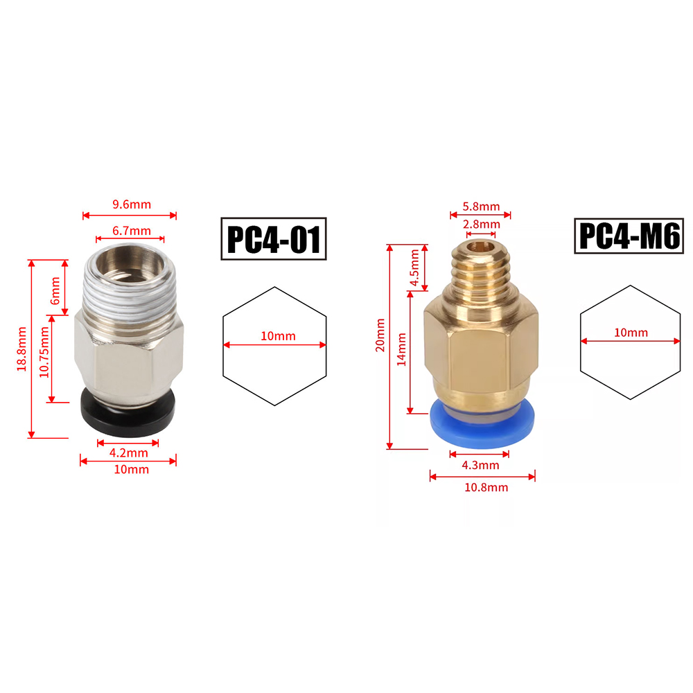 10pcs/lot PC4-M10 Pneumatic Co - Bowden Tube review and price