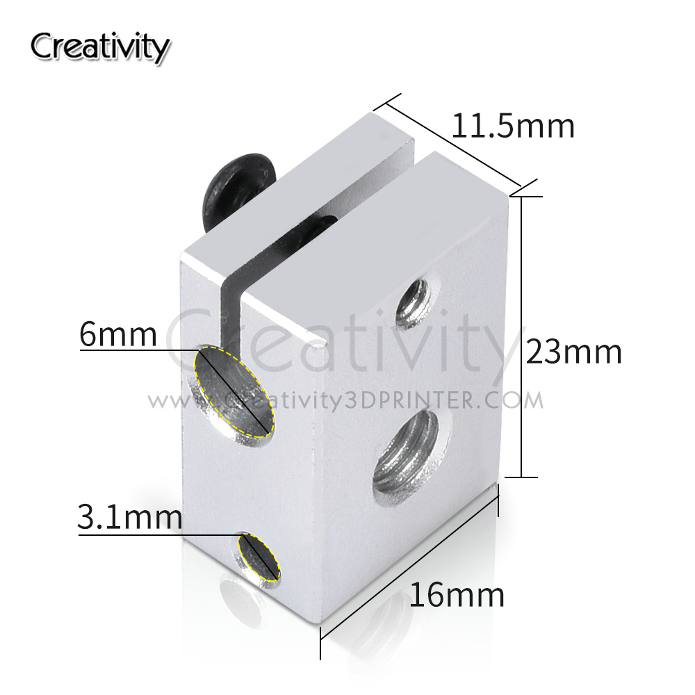 V6 PT100 Heater Block Plated C - Direct Drive Extruder review and price