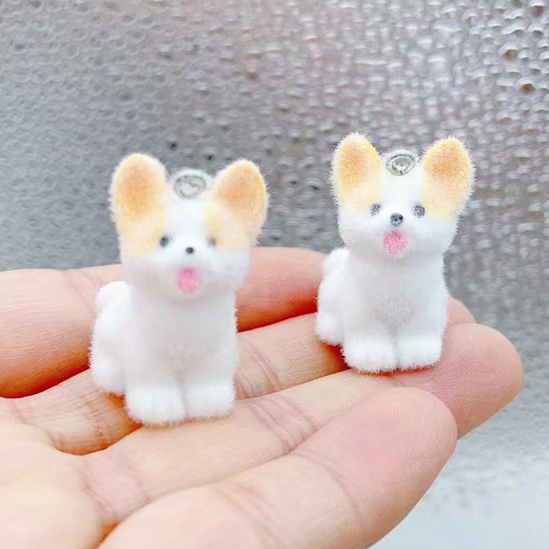 10pcs Flocked Dog Cartoon 3D A - Resin review and price