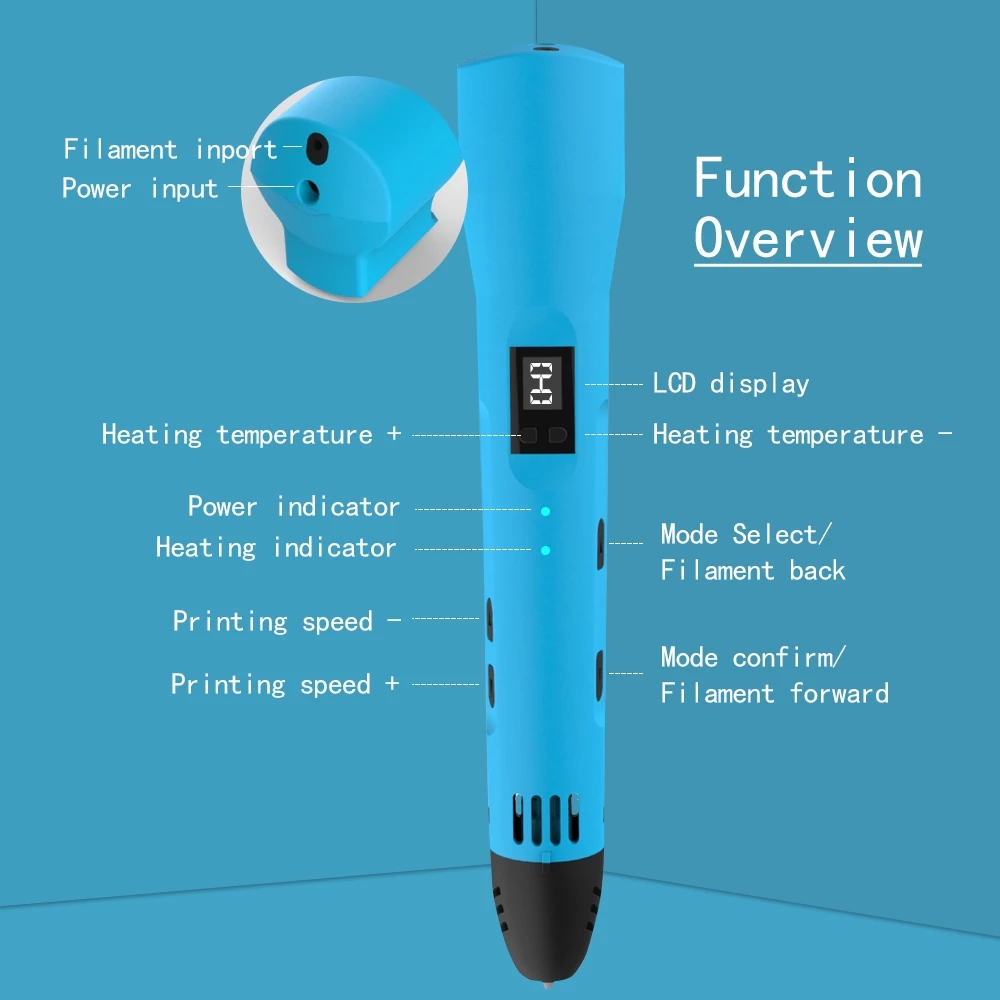 QCREATE 3D Printing Pen 1.75mm - Pla Filament review and price