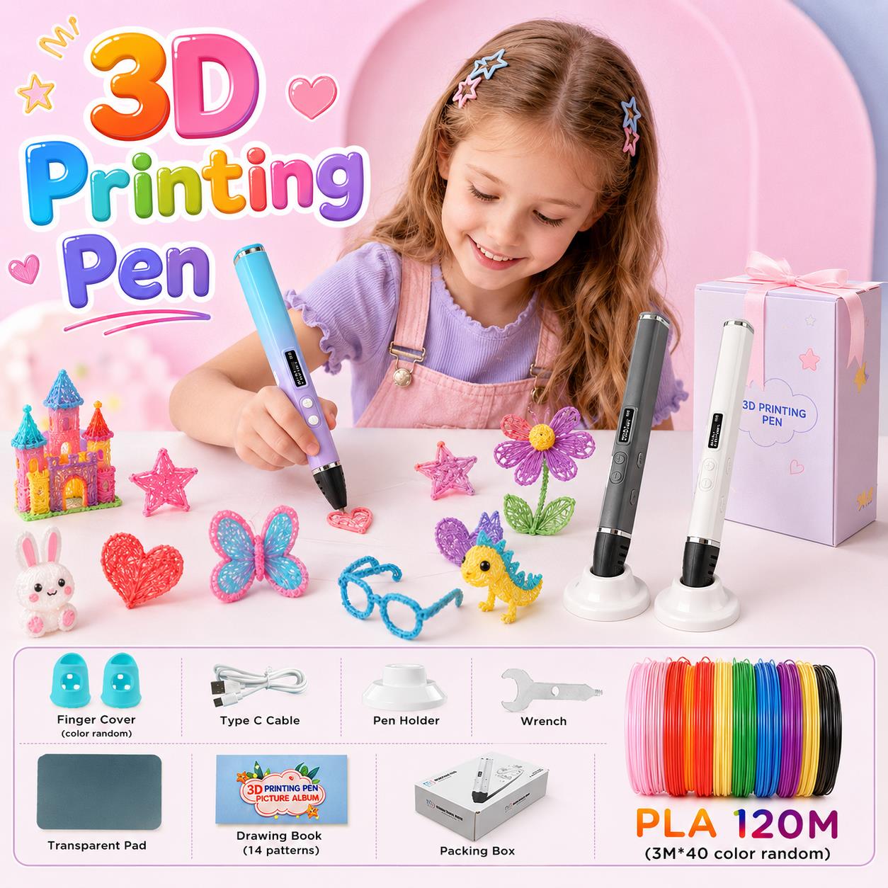 3D Printing Pen Kids with Type - Pla Filament review and price