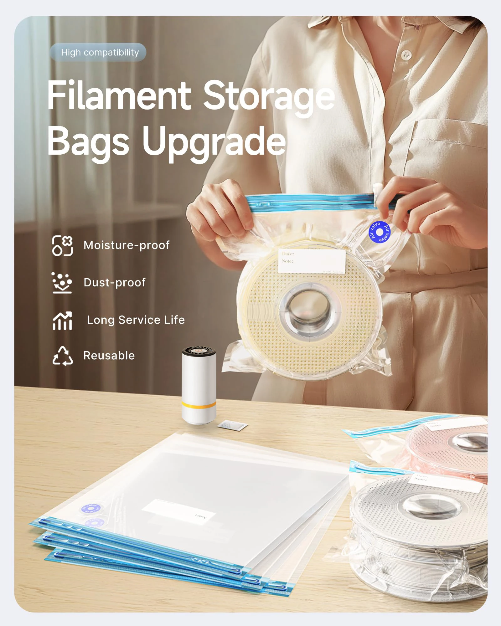 3D Printer Filament Vacuum Bag - 3D Printer Bed review and price