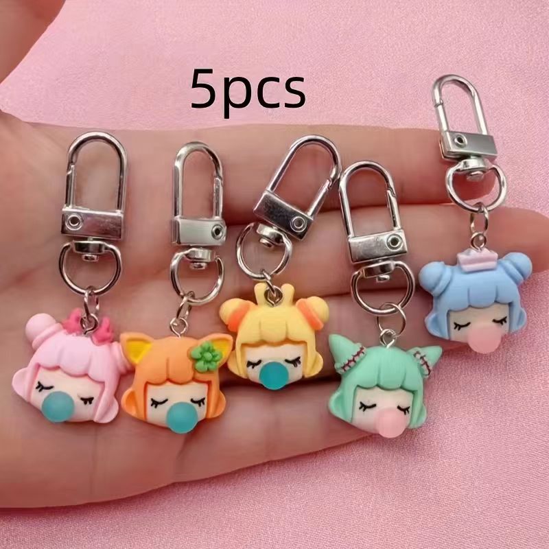 5pcs resin girl keychain, suit - Resin review and price