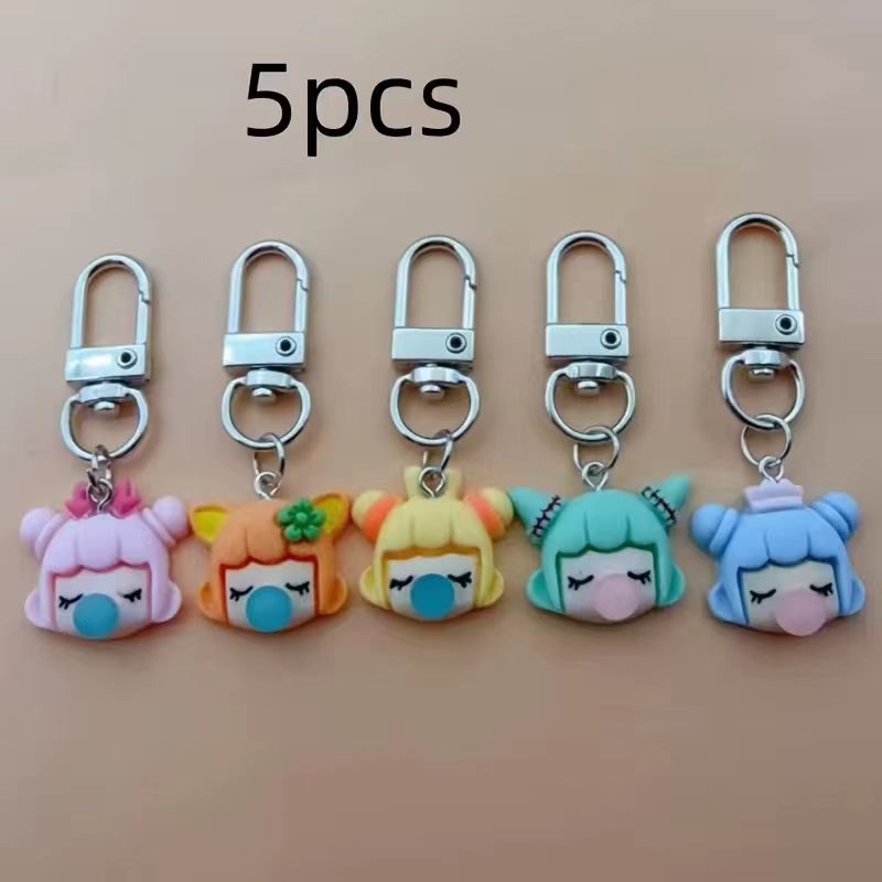 5pcs resin girl keychain, suit - Resin review and price