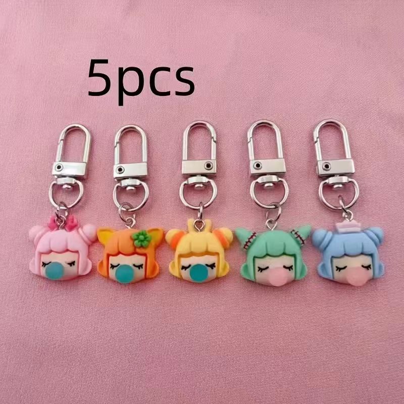 5pcs resin girl keychain, suit - Resin review and price