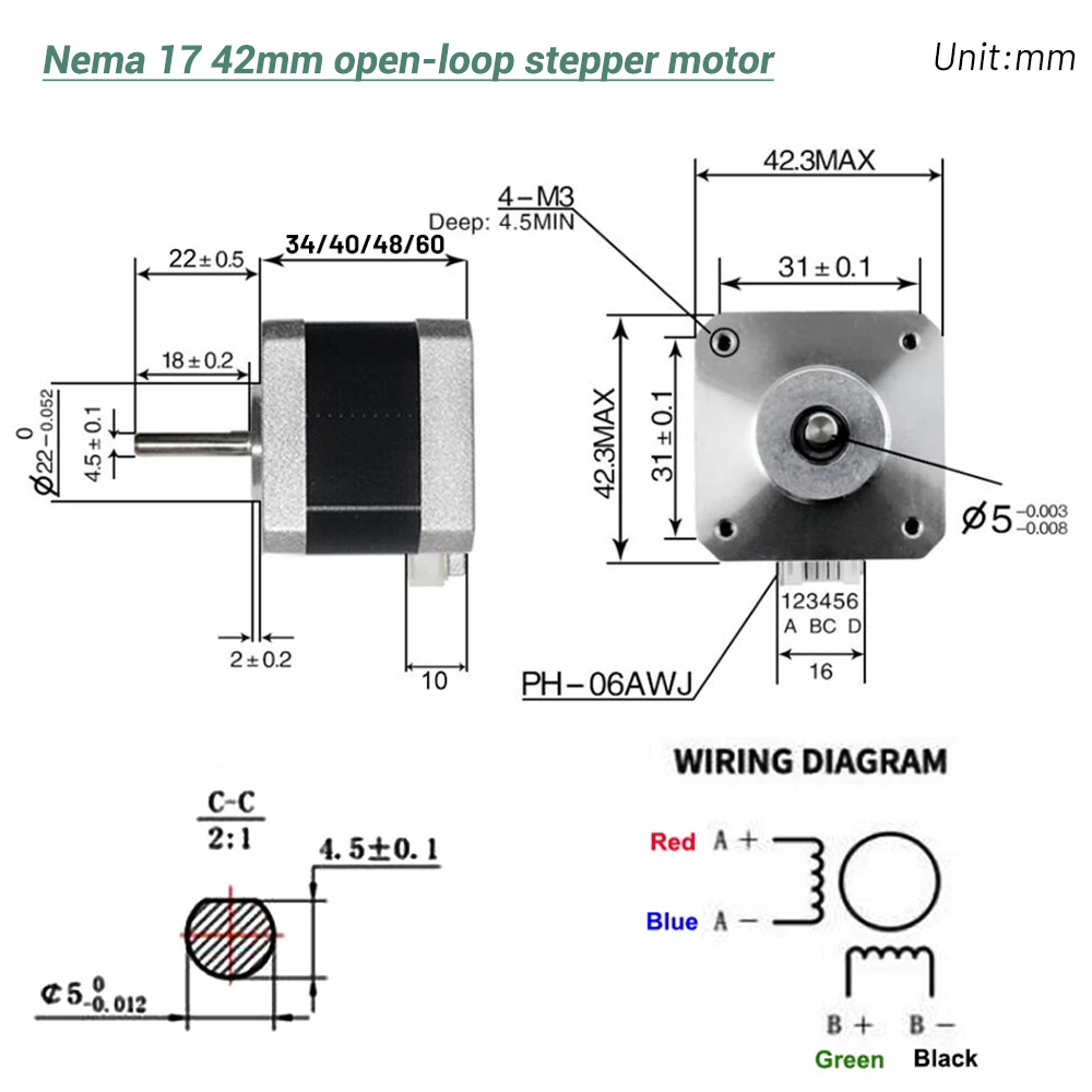 Nema17 Stepper Motor 42 Motor  - 3D Printer review and price