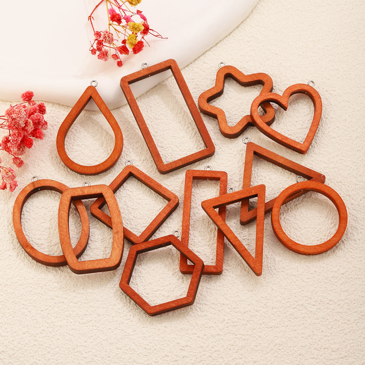 10PCS Triangle Rectangle Wood  - Uv Resin review and price