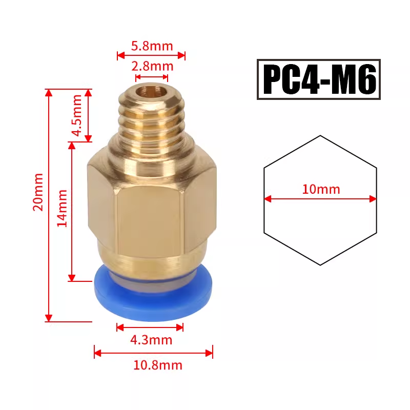 10Pcs/Lot PC4-M6 PC4-01 Quick  - Bowden Tube review and price